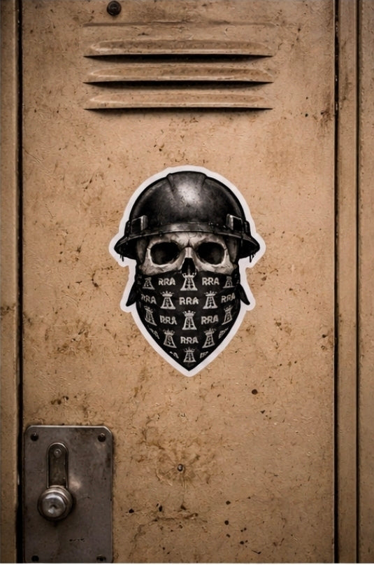 Roughneck Skull Sticker 3"x3"