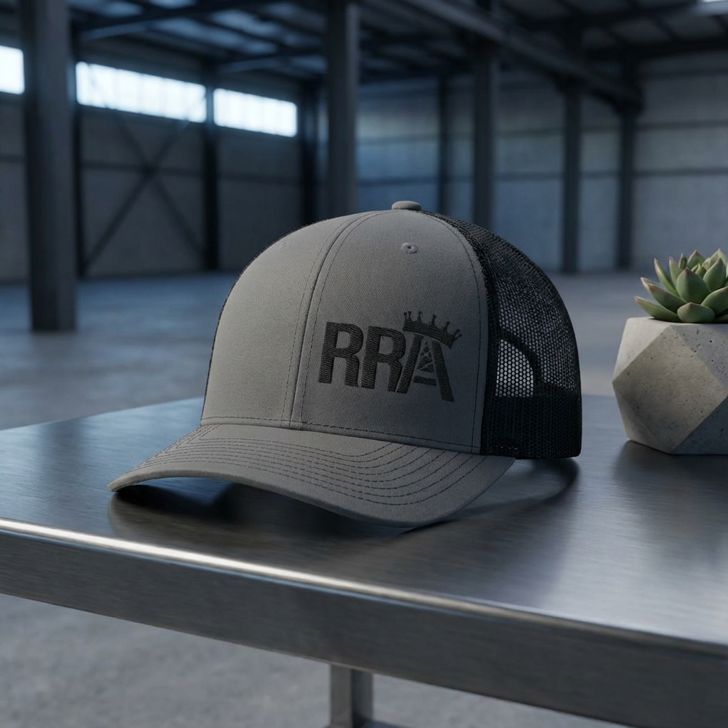 Rowdy Roughneck Apparel RRA Hat – Richardson 112 Trucker Hat – Oilfield Roughneck Hat – Embroidered