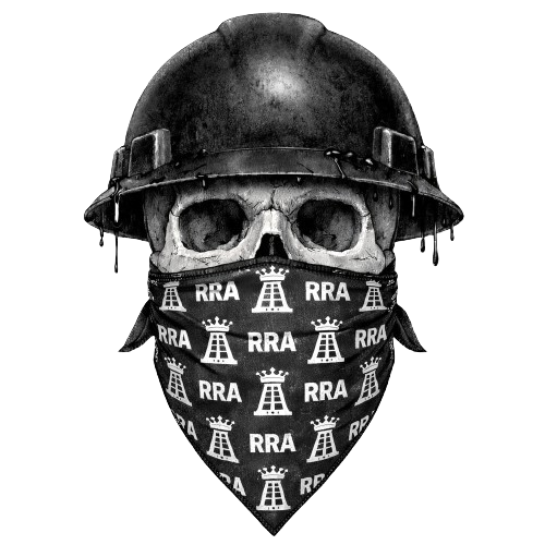 Roughneck Skull Sticker 3"x3"